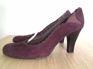 aubergine coloured shoes
