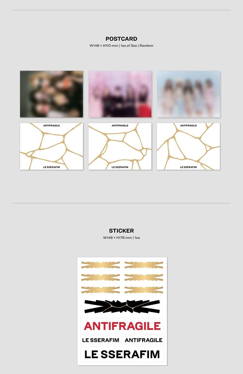 LE SSERAFIM 2nd Mini Album ANTIFRAGILE FROZEN AQUAMARINE CD+Book+