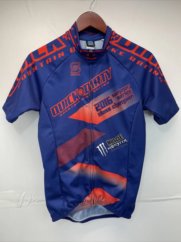 Camiseta deportiva Squadra para hombre mediana azul con tres bolsillos traseros Foto 3 de 4