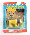 Vintage Fisher Price Little People Animal Pals Circus 687 Lion on Card NOS
