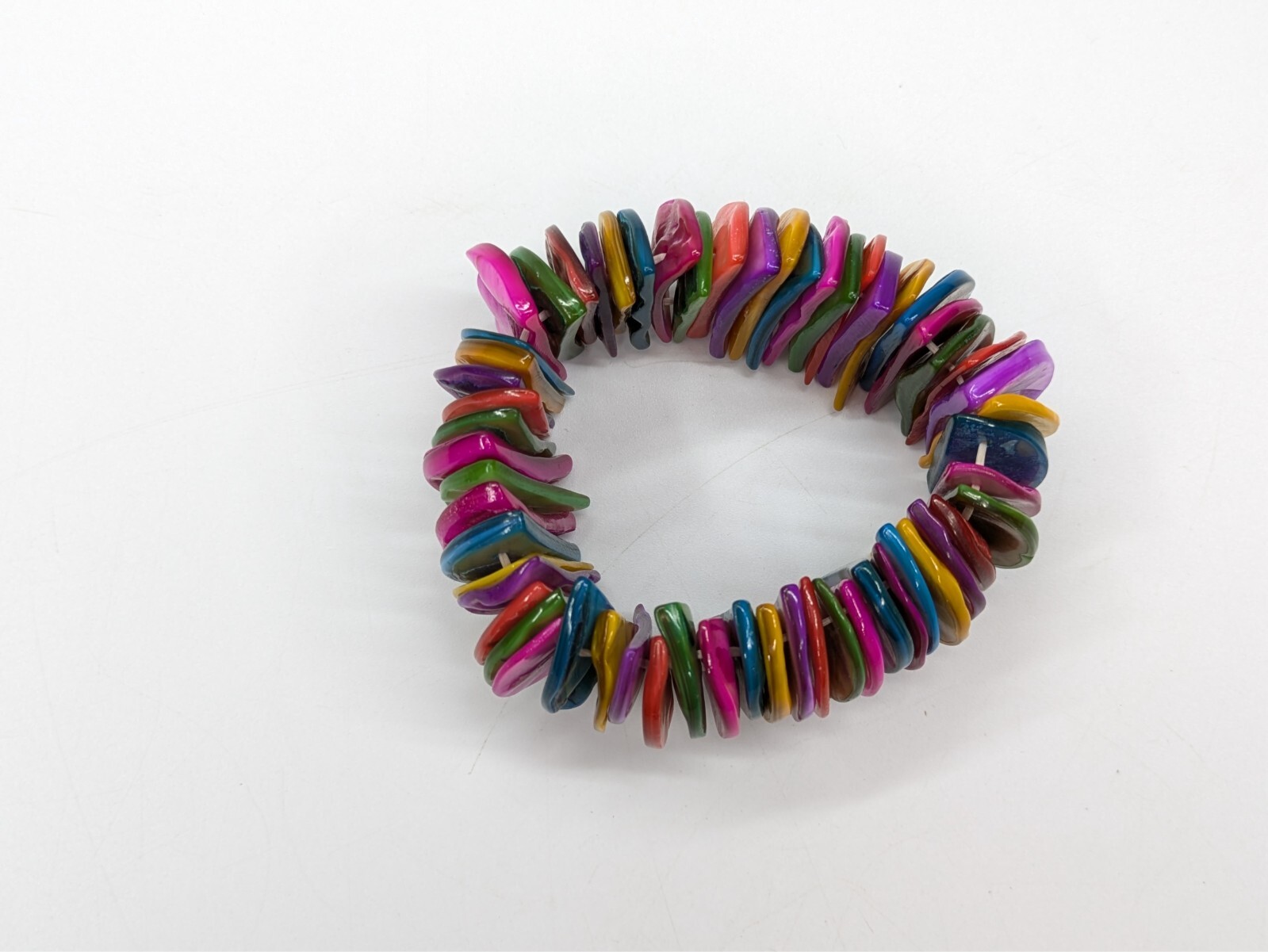 Multi Color Statement Stretch Rainbow Dyed Shell … - image 5