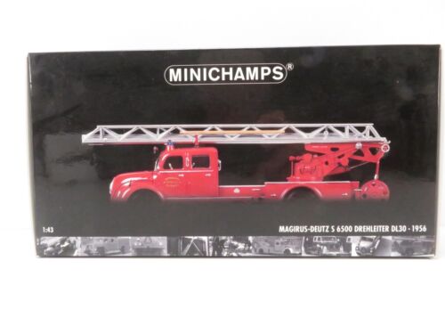 (ID0721) Minichamps 439140072 Magirus-Deutz S6500 Drehleiter DL30 1956, 1:43 OVP - Picture 7 of 8