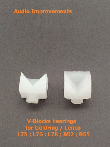 V-Block Lenco L75 L76 L78 B55 V-Block Tonearm Bearings Upgrade Replacemet TOP - Afbeelding 1 van 11