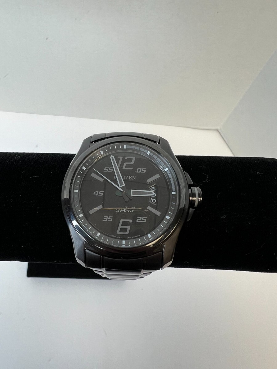 Citizen J810-S097037 Eco Drive w/ Date Men's 43mm Black Watch