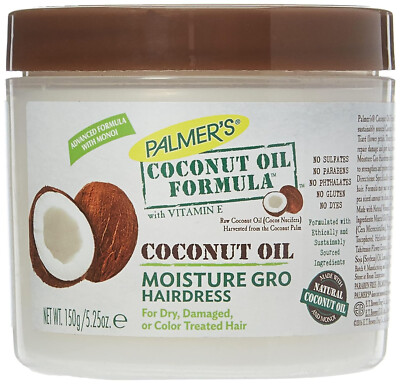 Palmer's Coconut Oil Formula Moisture Gro Hairdress 5.25 Ounce Jar *BRAND NEW*