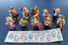 Top Ten Teddies mit BPZ 1995 &Uuml;-Ei Komplett Satz
