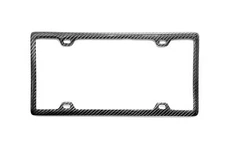 REAL 100% CARBON FIBER LICENSE PLATE FRAME TAG COVER ORIGINAL 3K TWILL JDM /FF F