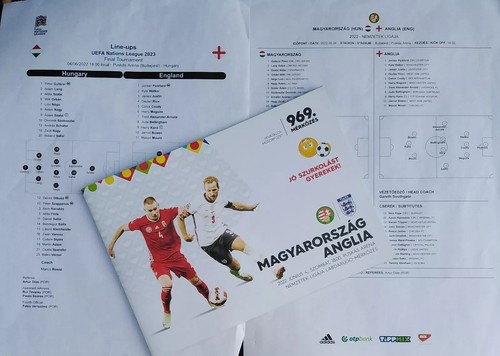 official Programme UEFA Nations League 4/6/2022 Hungary vs England # Puskas - 第 2/9 張圖片