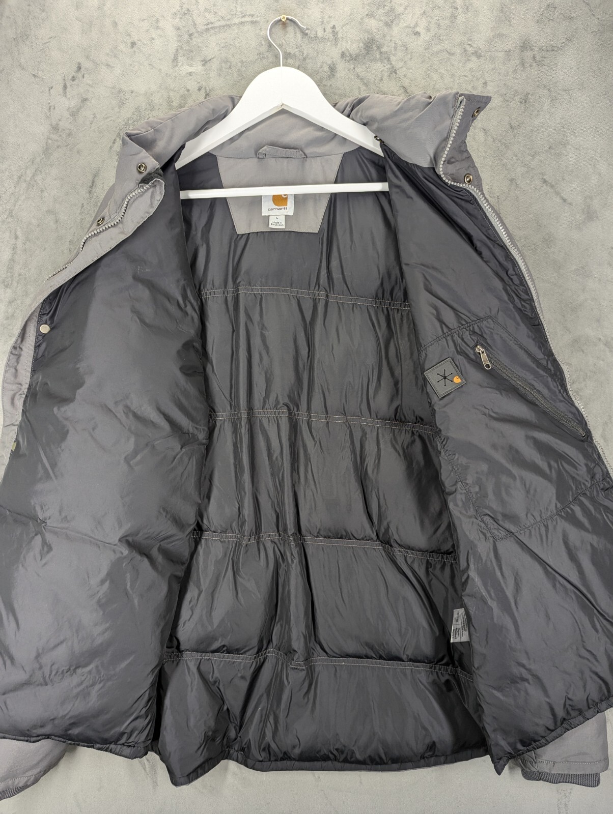 Carhartt Puffer Jacket Size Large Relaxed Fit Feather & Down Kalkaska Nylon Rain image 8