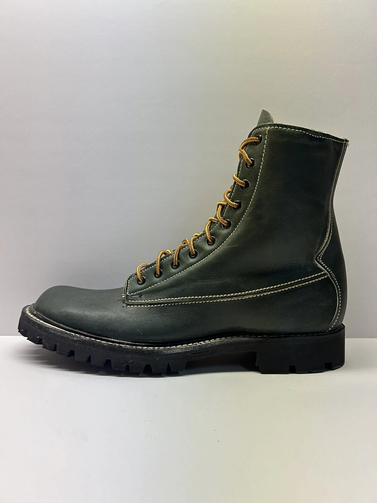 Bottes femme Foot So Port Supreme en cuir vert 9,5 AA 7704 avec Vibram Montagna