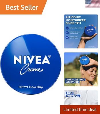 Nivea Creme 400 ml 13.5 oz Face & Body Deep Moisture for Dry Skin - From