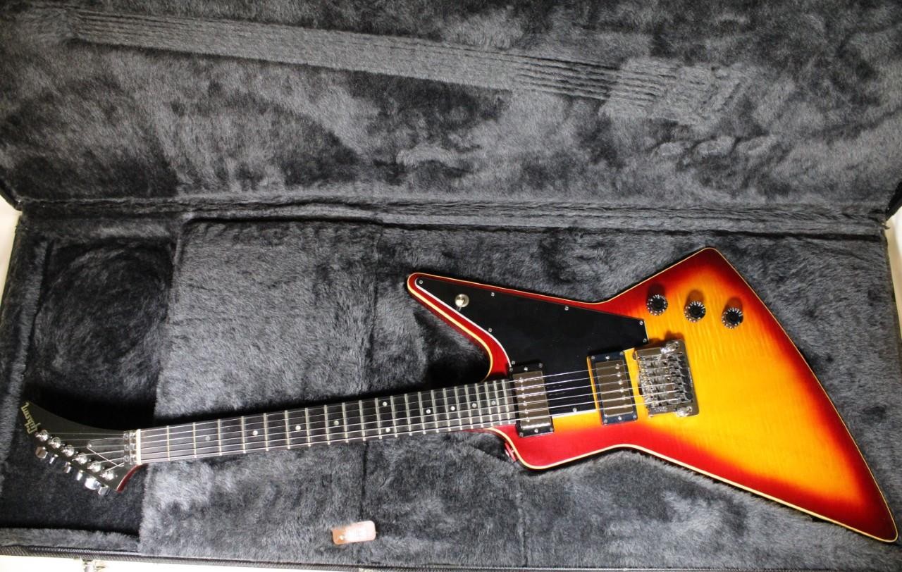 Rare 1983 Gibson Explorer CMT Electric Guitar - Antique Cherry Sunburst