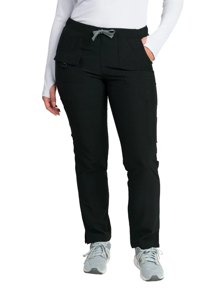 Medgear Womens Stretch Scrubs Pants, Utility Style with 7 Pockets and Loop - Image 2 of 3
