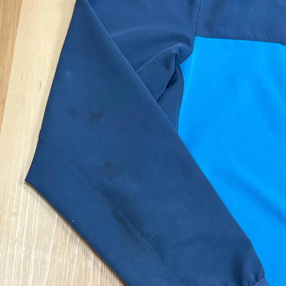 Chaqueta cortavientos The North Face para hombre grande rendimiento elástica con capucha azul Foto 4 de 4