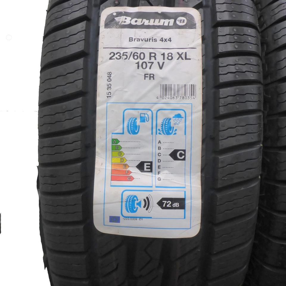 2 x BARUM 235/60 R18 107V XL Bravuris 4x4 M+S Sommerreifen 2018 VOLL - Bild 2 von 4