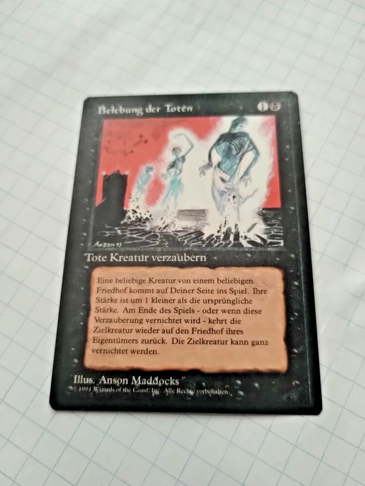 MTG Animate Dead (Belebung der Toten) German FBB Regular Uncommon - Uncirculated - Image 2 of 3