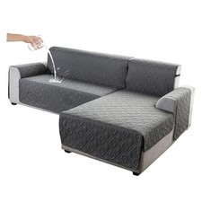 Waterproof Sectional Couch Covers for Dogs L Shaped Sofa X-Large Dark Gray