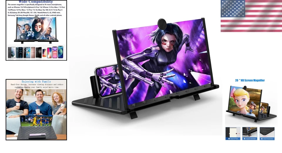 3D HD Magnifying Projector Screen for Smartphones - Image 2 of 4