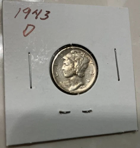 1943d Mercury Silver Dime Almost Uncirculated Beauty