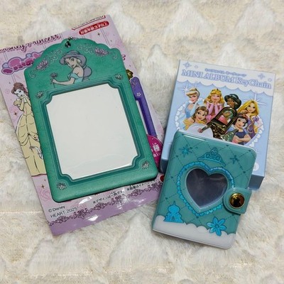 Disney Aladdin Jasmine Card Photo Keychain Green Goods Used