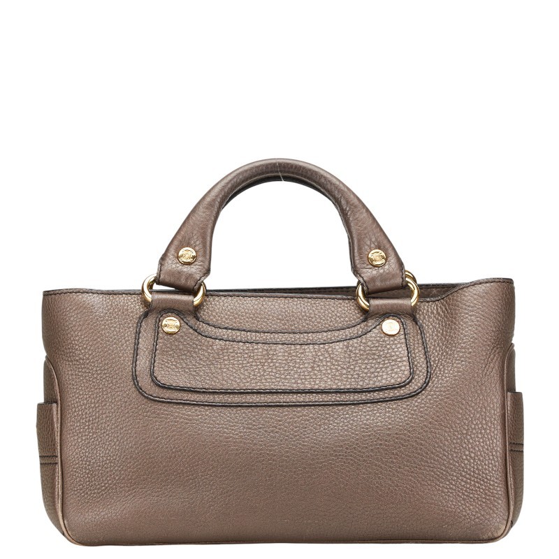 CELINE Boogie Bag Handbag Brown Leather Women’s, 12.6 x 7.3 x 5.1 in, Used