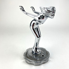 1930s Speed Nymph 7 Chrome Hood Ornament Mascot