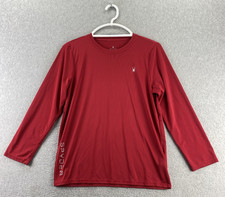 Spyder XL Red Rash Guard Surf Shirt Long Sleeve Crew Neck Polyester Swim