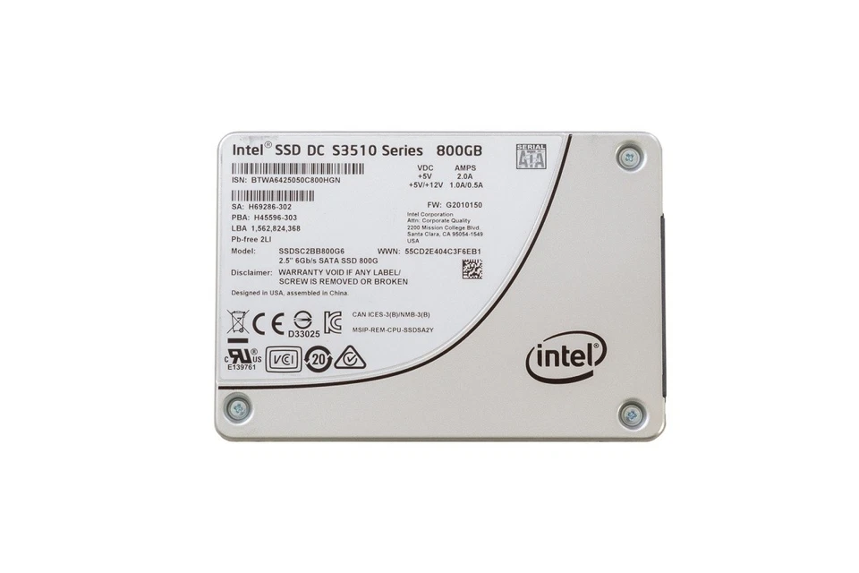 Intel 800GB 6G SATA SSD, 2.5 Zoll SFF Festplatte für Server, DC-S3510-Series - Bild 3 von 3