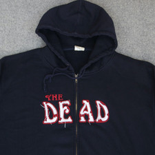 THE DEAD Band Hoodie 2XL VTG Y2K Grateful Dead Merch Embroidered BOLT Sweatshirt