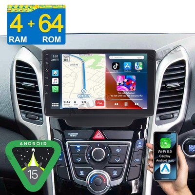 Für Hyundai i30 2012-2016 Carplay Android 15 Autoradio BT GPS WiFi DAB+ 4+64GB