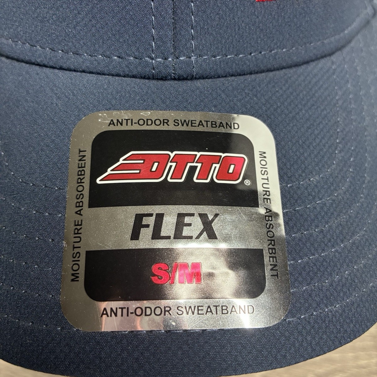 Otto Flex Hat Unisex Navy Blue W/DAOU & Logo Embroidered In Red Vineyard Wine View 3