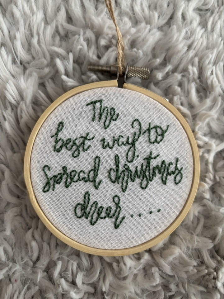 “the Best Way To Spread Christmas Cheer”elf Movie Quote Embroidery Hoop ...