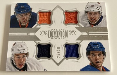 NHL Card-Tavares/Bailey/Hamonic/Hickey-Quad xx/50-PaniniDominion 13-14-Islanders