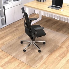Office Chair Mat for Hard Floors Transparent, 90x120cm PVC Hard Floor Protectio