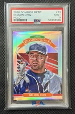 NELSON CRUZ 2020 DONRUSS OPTIC DIAMOND KINGS HOLO PSA 9