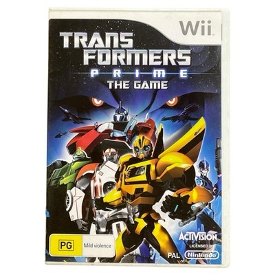 Transformers Prime The Game Wii Game Robots Fighting Sci-Fi PG PAL No Manual