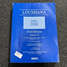 West’s Louisiana Civil Code 2013 Edition Volume 2