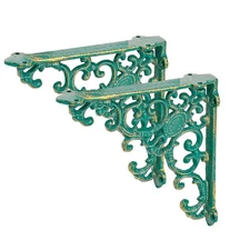 Sungmor Vintage Cast Iron Shelf Brackets Decorative Corner Wall Hanging Brackets