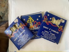 Vtg 3 Boxes of 8 White Candles 4" For Swedish Angel Chimes  Christmas Tree