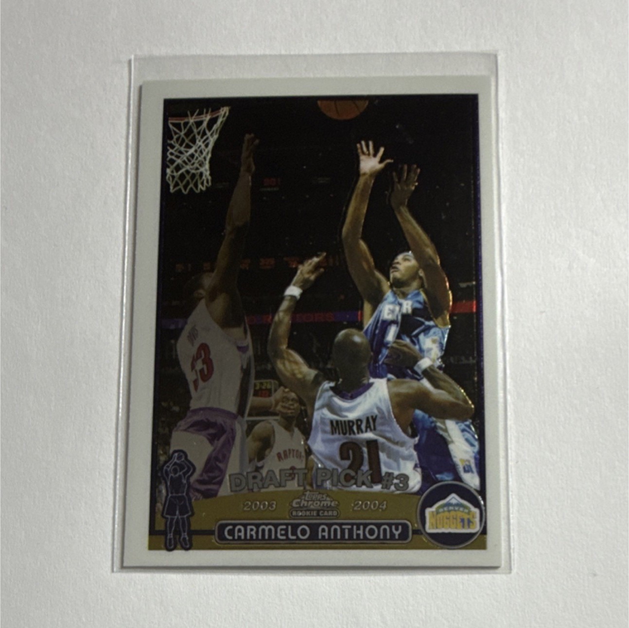 Carmelo Anthony 2003-04 Topps Chrome Rookie Card #113 Denver Nuggets NBA