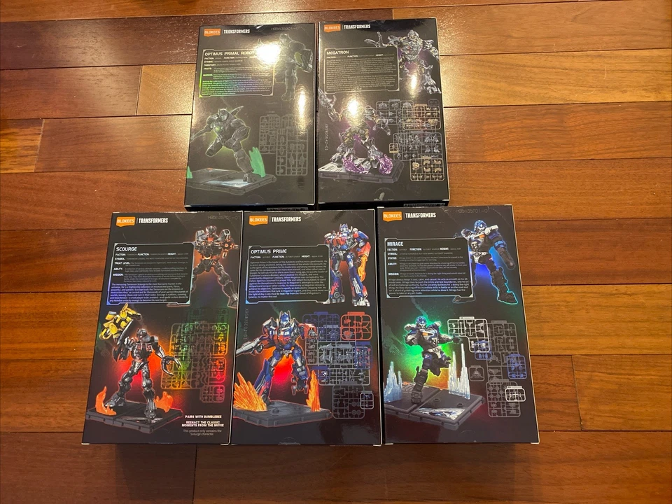 Blokees Transformers Classic Class Lot of 5- Optimus, Scourge, Mirage, Megatron - Image 2 of 4