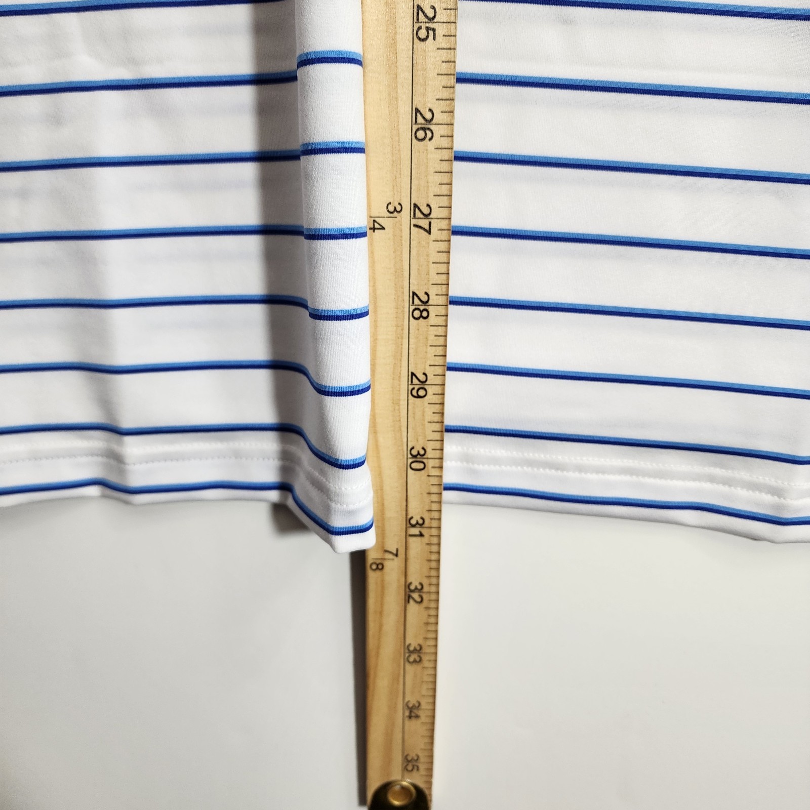 RLX RALPH LAUREN Polo Shirt Mens XL Blue White Ombre WICKING Golf Athleisure thumbnail 7