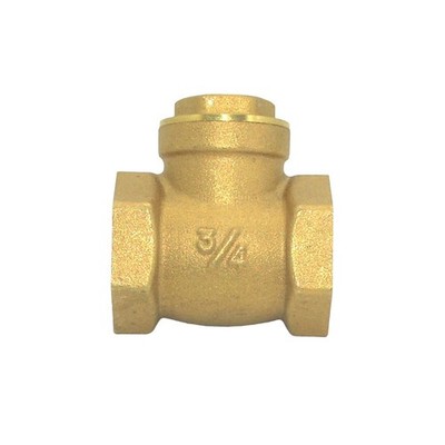Brass Swing Check Valve NPT Female x Female Thread Water Backflow 3/4 Inch