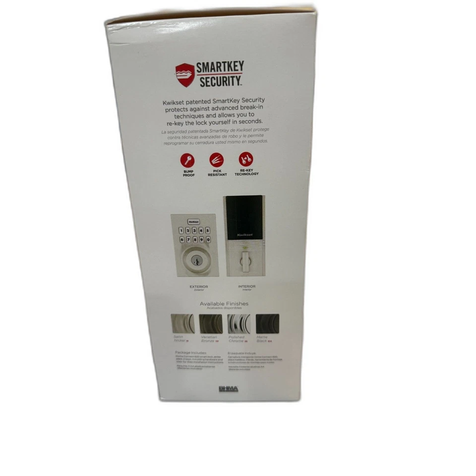 Kwikset Home Connect 620 Z-Wave Plus Smart Lock – Satin Nickel – NEW / SEALED - Image 4 of 4