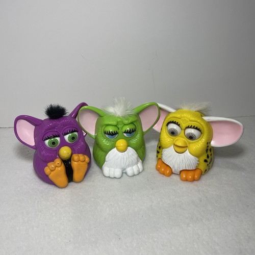 Confezione (3) Giocattolo Happy Meal McDonald's Burger King FURBY 1998 Vintage - Foto 2 di 8