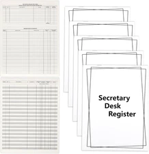5 Pieces Checkbook Transaction Register 6.4 * 8.25Inch Secretary Deskbook Check