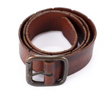 FOSSIL Genuine Leather Embossed Belt Brown Veg SIZE L