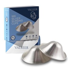 VALLEER  Pure Silver Nursing Cups   925 Silver Nipple Shields for Breastfeeding