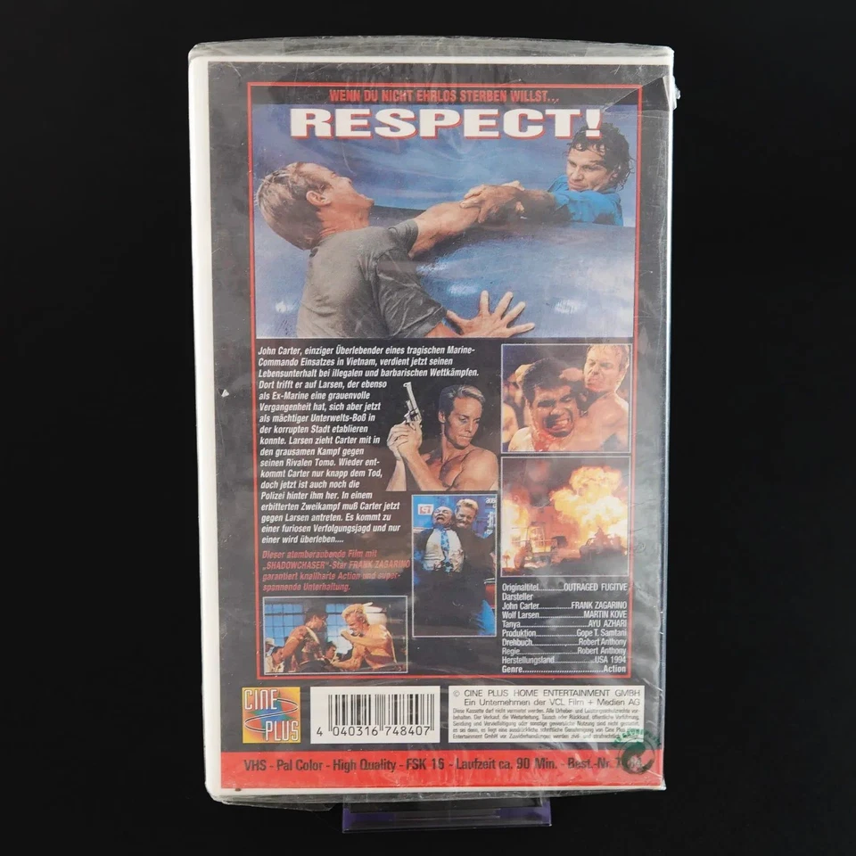 Respect! – VHS – Frank Zagarino & Martin Kove (Cobra Kai) – Action Cult - SEALED - Bild 2 von 4