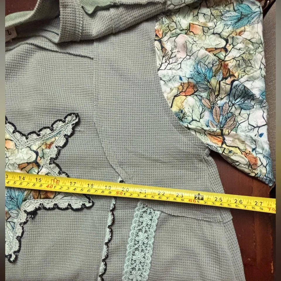 Pol Pequeño Grande Zen Floral Estrella Encaje Crochet Niña Fluido Lujo Verde Azul Foto 4 de 4